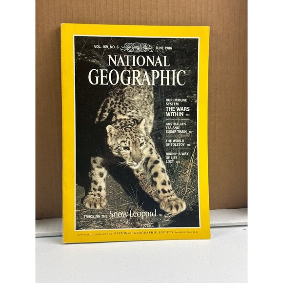 National Geographic June 1986 Vol. 169 No. 6 - Tracking The Snow Leopard - Picture 2 of 3